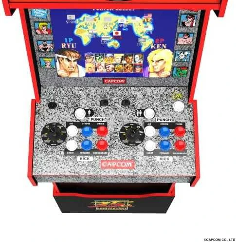 „Street Fighter Capcom“ žaidimų konsolė „Retro Arcade1up 14“ su „Wi-Fi“ ryšiu
