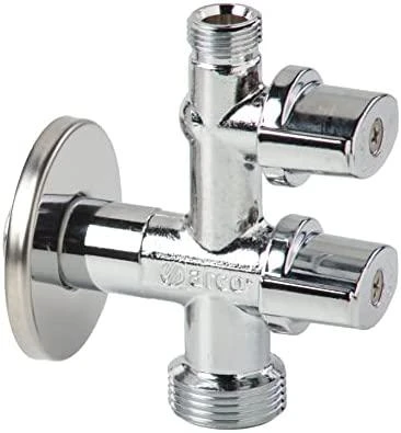 Arco Combi Mac kampinis vožtuvas be veržlės, apsaugantis nuo kalkių 1/2''x3/8''x3/4'' (COMB5MAC)