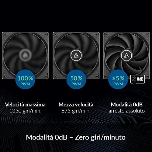ARCTIC F12 PWM PST korpuso ventiliatoriai, 4-pin, 120mm, 5vnt.