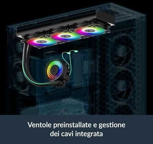 ARCTIC Liquid Šaldiklis III Pro 360 A-RGB procesoriaus aušintuvas, juodas