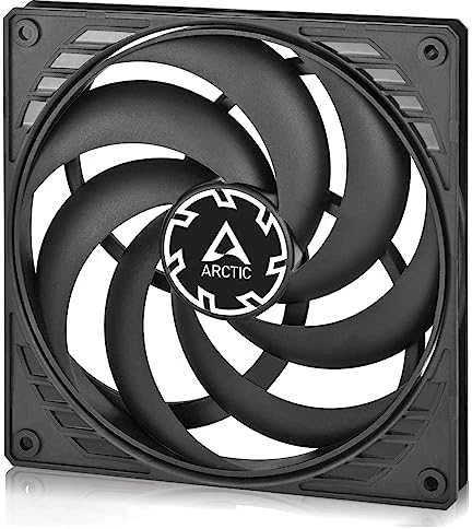 ARCTIC P14 SLIM PWM PST korpuso ventiliatorius, 4-pin, 140mm, siauras, juodas