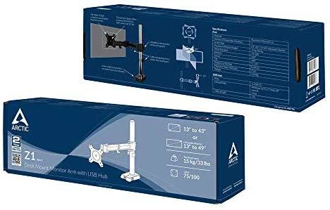 Laikiklis ARCTIC Z1 (Gen 3) 124,5 cm (49") Juoda
