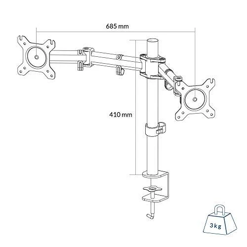 Laikiklis ARCTIC Z2 Basic 68,6 cm (27") Gnybtas Juoda