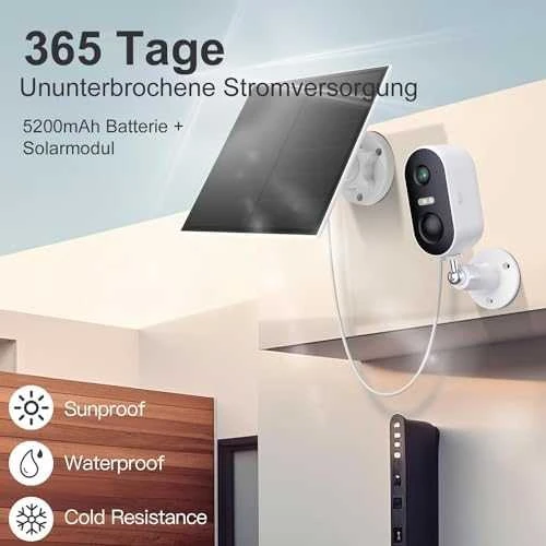 Arenti GO1+SP1 Wi-Fi baterijų kamera su saulės kolektoriumi