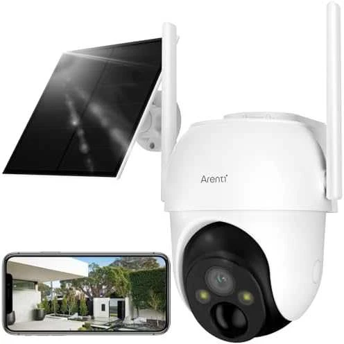 „Arenti“ ‚Arenti‘ GO2T-SP2 Lauko baterija įkraunama ‚Wi-Fi‘ 2K kamera, balta