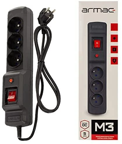 ARMAC M3/25/CZ Armac Surge Protection MULTI M3 (3 lizdai) 2.5m juodas