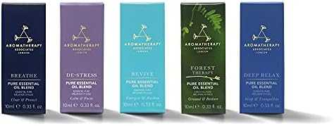 „Aromatherapy Associates“ palaikomasis gaivinančio kvėpavimo eterinių aliejų mišinys, 10 ml
