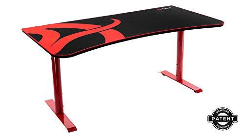 Žaidimų stalas Arozzi Arena Gaming Desk, Reguliuojamo aukščio 710-810mm, Raudonas