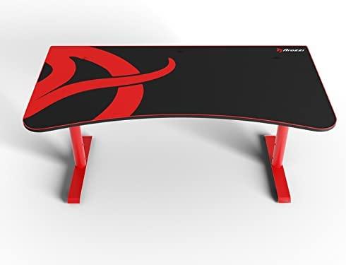 Žaidimų stalas Arozzi Arena Gaming Desk, Reguliuojamo aukščio 710-810mm, Raudonas