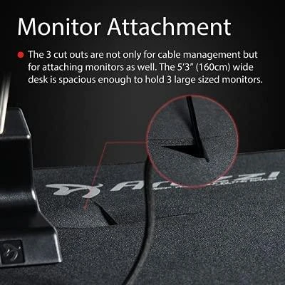 Žaidimų stalas Arozzi Arena Moto Gaming Desk, Motorizuotas, Reguliuojamo aukščio 720-1180mm, Juodas