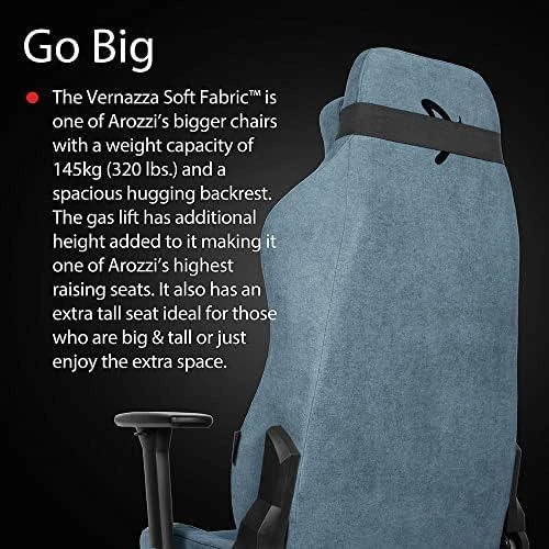 Žaidimų kėdė Arozzi VERNAZZA Soft Fabric | Mėlyna
