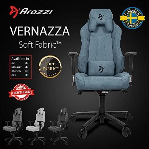 Žaidimų kėdė Arozzi VERNAZZA Soft Fabric | Mėlyna