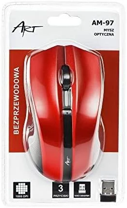 ART MY AM-97D belaidė optinė pelė USB AM-97D red