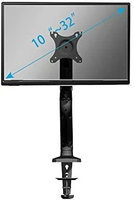 ART RAMM L-17GD ART stalinis laikiklis ant dujinių spyruoklių 1 monitoriui LED/LCD 10-32 L-17GD 9kg 2xUSB 3.0