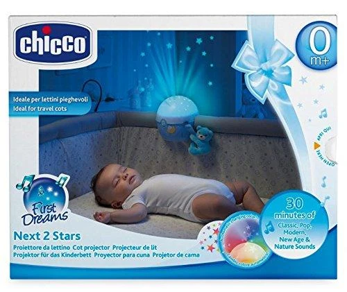 CHICCO 00007647200000 Next2Stars lovelės projektorius mėlynas
