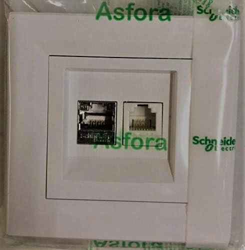 Schneider Electric RJ12 RJ45 baltas telekomunikacijų lizdas - EPH4900121