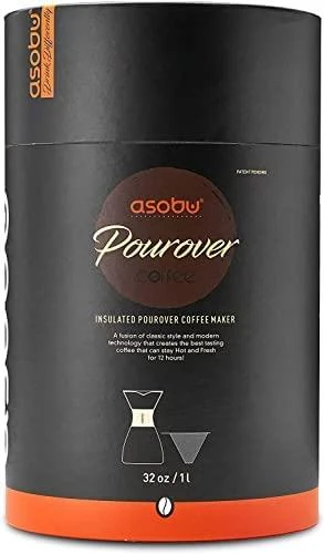 ASB Asobu PourOver Kavos gaminimo šaltuoju būdu aparatas Juoda, Sidabras