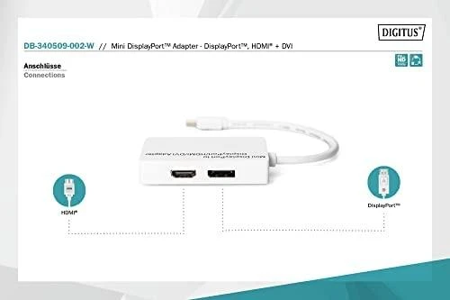 Stotis / replikatorius Digitus NEDIDP DN HDMI + DVI ADABN MENDP DP HDMI + DVI ADASTE