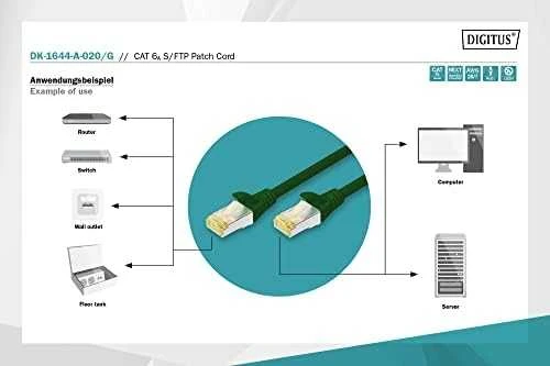 Assmann Electronic DIGITUS CAT 6A S/FTP jungiamasis kabelis, 2m, žalias