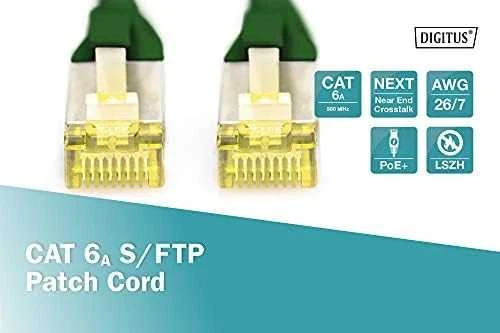 Assmann Electronic DIGITUS CAT 6A S/FTP jungiamasis kabelis, 2m, žalias
