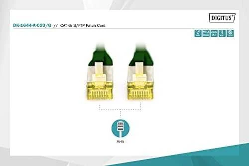 Assmann Electronic DIGITUS CAT 6A S/FTP jungiamasis kabelis, 2m, žalias