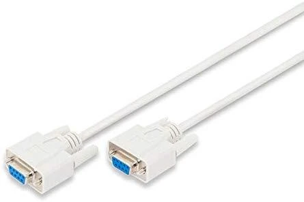 Assmann Electronic ASSMANN nuoseklusis kabelis 3m 2x DSUB 9 smėlio spalvos priskyrimas 1:1 AWG26