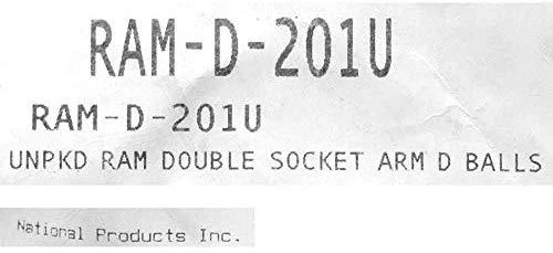 „Ram Mounts“ UNPKD RAM dvigubo lizdo rankenos D formos rutuliukai