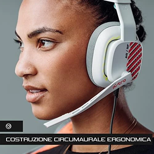 Logitech Astro Gaming A10 Gen 2 Ausinės full size su laidu 3.5 mm jack baltas/PS
