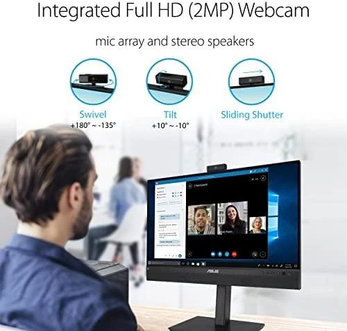 ASUS Business BE24ECSNK 24 colių 1920x1080 FHD IPS Monitorius 16:9 interneto kamera Mic DP HDMI 80W USBC MiniPC priedas