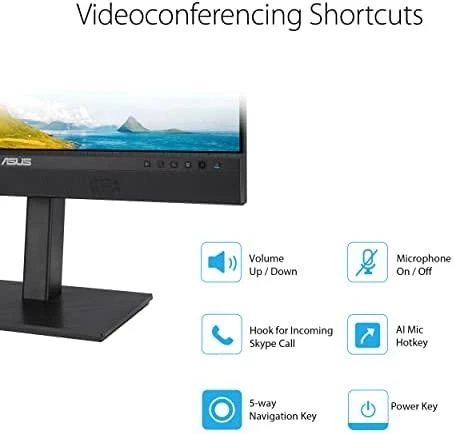 ASUS Business BE24ECSNK 24 colių 1920x1080 FHD IPS Monitorius 16:9 interneto kamera Mic DP HDMI 80W USBC MiniPC priedas