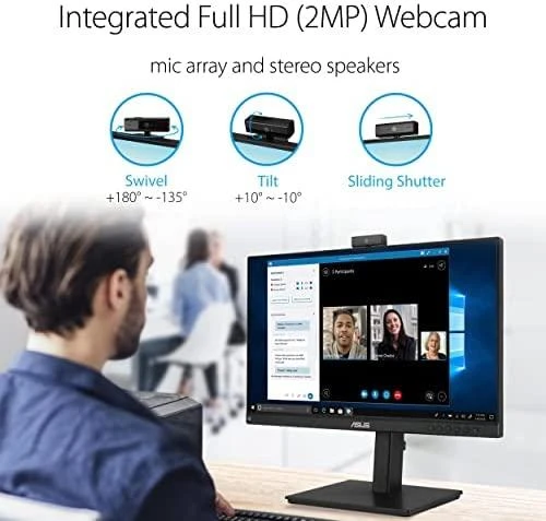 Monitorius ASUS BE24EQSK vaizdo konferencijos 23,8 colio WLED IPS FHD 1920x1080 16:9 1000:1 300cd/m2 internetinė kamera Mic 1xHDMI 1xDP