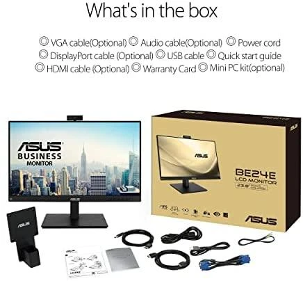 Monitorius ASUS BE24EQSK vaizdo konferencijos 23,8 colio WLED IPS FHD 1920x1080 16:9 1000:1 300cd/m2 internetinė kamera Mic 1xHDMI 1xDP