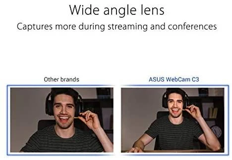 Internetinė kamera ASUS Webcam C3, 1080p FHD, 30 fps, 360° sukimosi mechanizmas