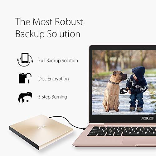 Išorinis DVD įrašymo įrenginys Asus ZenDrive U9M USB/USB-C, Auksinės spalvos