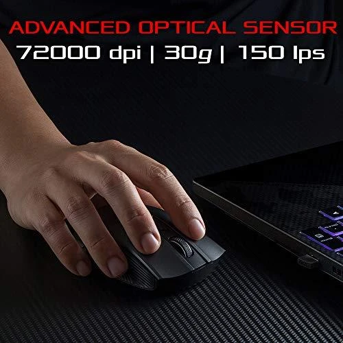 ASUS ROG Strix Carry kompiuterinė pelė RF belaidis + „Bluetooth“ Optinis 7200 DPI dešinei rankai