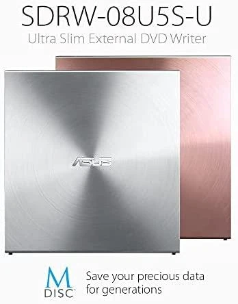 Asus | SDRW-08U5S-U | Sąsaja USB 2.0 | DVD±RW | CD skaitymo greitis 24 x | CD įrašymo greitis 24 x | Metalinis | Užrašų knygelė