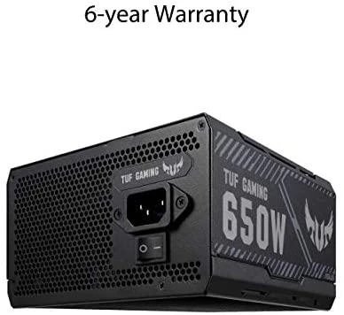 PC maitinimo blokas ASUS 650 Watts Efficiency 80 PLUS BRONZE TUF-GAMING-650B