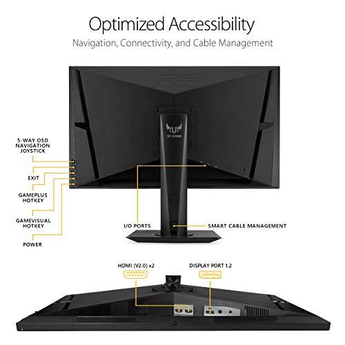 Monitorius Asus Gaming VG27AQ/IPS, WQHD, 2560 x 1440 pikselių, 16:9, 1 ms, 350 cd/m², Juodas