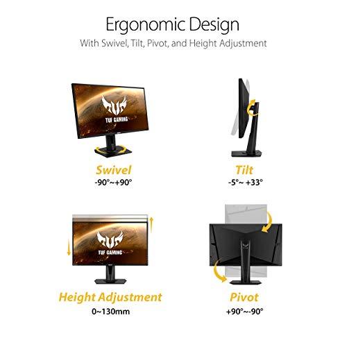 Monitorius Asus Gaming VG27AQ/IPS, WQHD, 2560 x 1440 pikselių, 16:9, 1 ms, 350 cd/m², Juodas