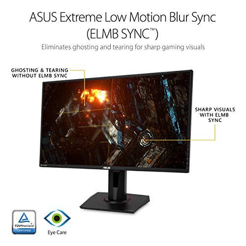 Monitorius Asus Gaming VG27AQ/IPS, WQHD, 2560 x 1440 pikselių, 16:9, 1 ms, 350 cd/m², Juodas