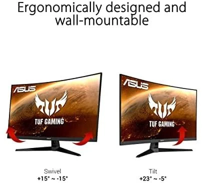 Monitorius ASUS TUF Gaming VG328H1B 31.5inch/FHD/165Hz/FreeSync Premium/ 1ms/ Curved