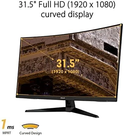 Monitorius ASUS TUF Gaming VG328H1B 31.5inch/FHD/165Hz/FreeSync Premium/ 1ms/ Curved