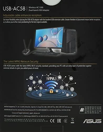 Adapteris Asus AC58/Wireless/Dual-band USB