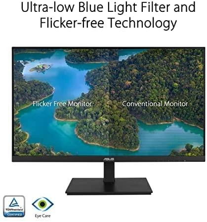 ASUS VA27DQSB 27inch WLED/IPS Eye Care Monitorius FHD 1920x1080 16:9 Frameless 75Hz 5ms 1xDP 1xHDMI Juodas
