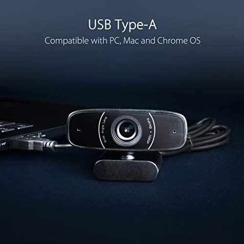 Internetinė kamera ASUS Webcam C3, 1080p FHD, 30 fps, 360° sukimosi mechanizmas