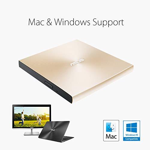 Išorinis DVD įrašymo įrenginys Asus ZenDrive U9M USB/USB-C, Auksinės spalvos
