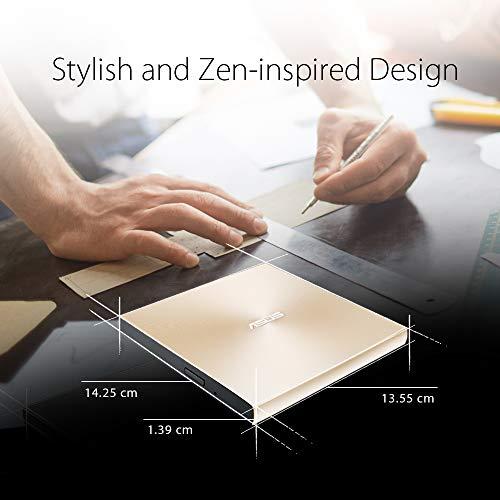 Išorinis DVD įrašymo įrenginys Asus ZenDrive U9M USB/USB-C, Auksinės spalvos
