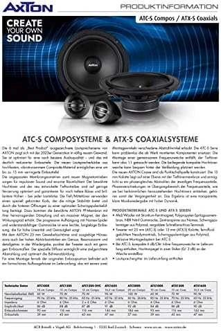 AXTON, ATC130S 13 cm 2-juostų komponentiniai garsiakalbia
