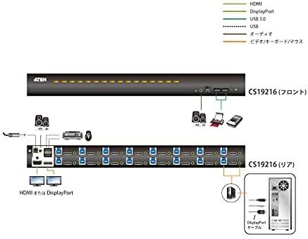 „Aten CS19216“ 16 prievadų USB 3.0 „DisplayPort KVMP“ komutatorius | „Aten“ | 16 prievadų USB 3.0 „DisplayPort KVMP“ komutatorius | CS19216