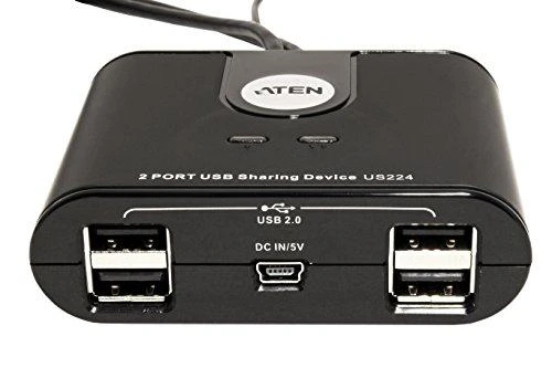 Aten 2 prievadų USB 2.0 periferinio bendrinimo įrenginys | Aten | USB 2.0 | 2 x 4 USB 2.0 periferinio bendrinimo jungiklis